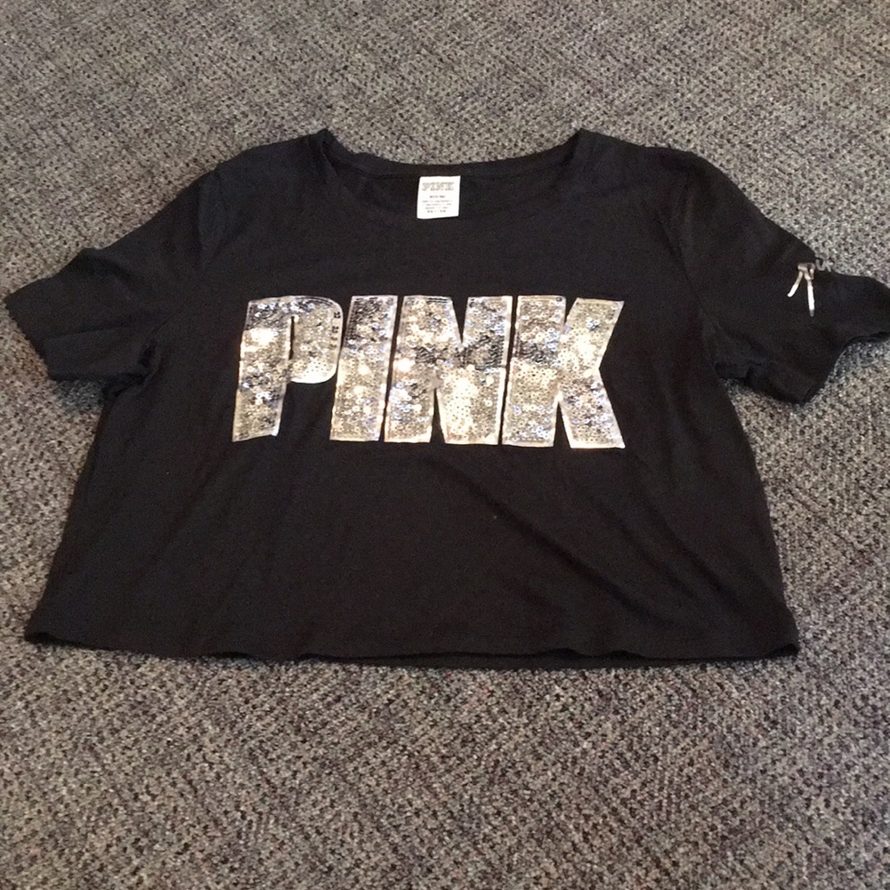 VS PINK Bling Crop Tee OBO